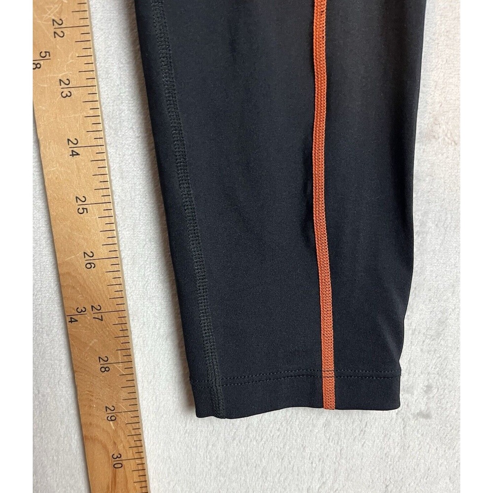 Asics Core Balance Tights Women Large Black Stretch Ankle Zip Vented Run Yoga - Picture 6 of 13